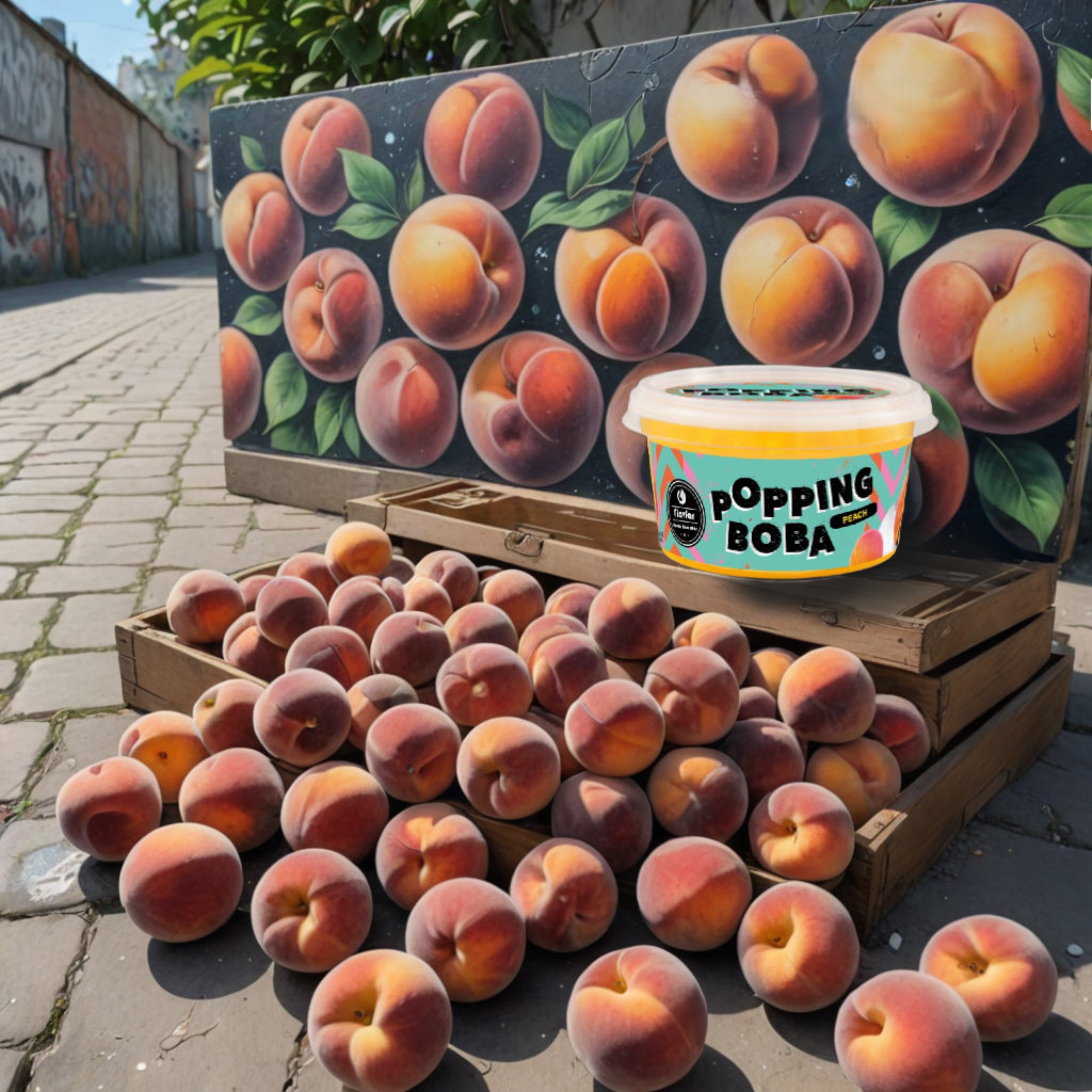 Peach Popping Boba Pearls - 490g 1 Pack