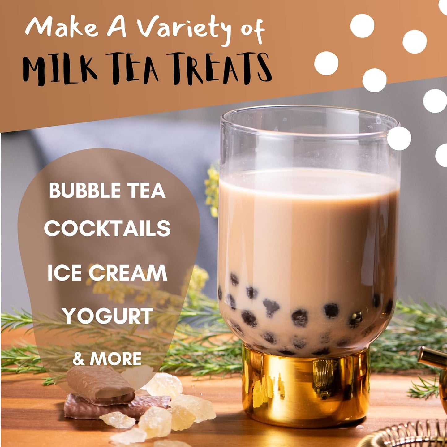 Instant Tapioca Pearls for Bubble Tea & Milk 6 serving - 1 Pack