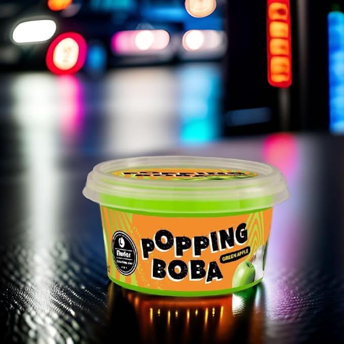 Green Apple Popping Boba Pearls - 490g 1 Pack