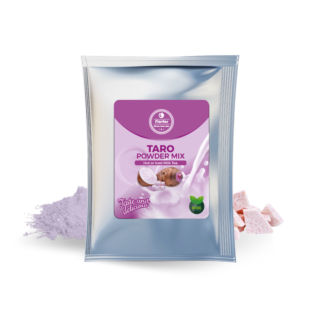 Less Sugar Taro Milk Tea Mix, 2.2 lb – Instant Powdered Drink, Serve Hot or Cold